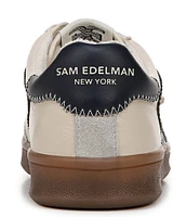 Sam Edelman Talia Gum Sole Leather and Suede Dual Strap Street Sneakers