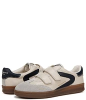 Sam Edelman Talia Gum Sole Leather and Suede Dual Strap Street Sneakers