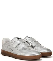 Sam Edelman Talia Gum Sole Metallic Leather Dual Strap Street Sneakers