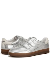 Sam Edelman Talia Gum Sole Metallic Leather Dual Strap Street Sneakers