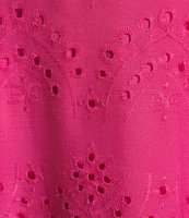 Sam Edelman V-Neck Sleeveless Asymmetrical Tiered Ruffle Eyelet Midi Dress