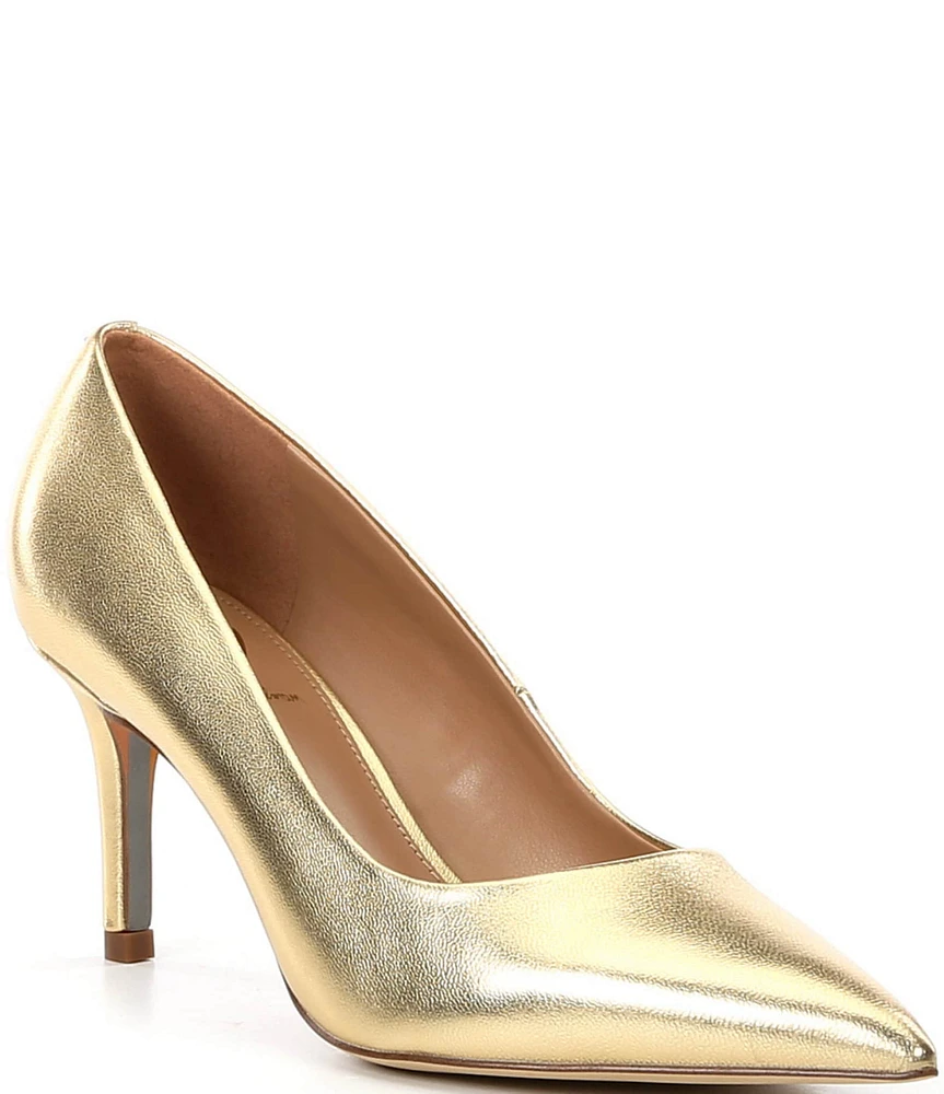 Sam Edelman Vienna Metallic Leather Pointed Toe Pumps