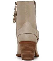 Sam Edelman Winston Suede Hardware Detail Western Inspired Booties