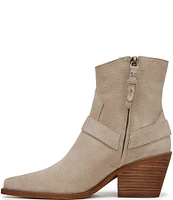 Sam Edelman Winston Suede Hardware Detail Western Inspired Booties