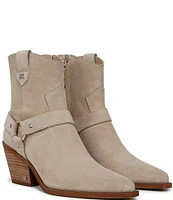 Sam Edelman Winston Suede Hardware Detail Western Inspired Booties