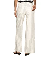 Sanctuary Arden Pinstripe Cotton Twill Wide Leg Pants