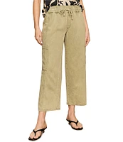 Sanctuary Area Tencel Twill Wide Leg Cropped Cargo Pants