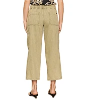 Sanctuary Area Tencel Twill Wide Leg Cropped Cargo Pants
