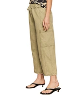 Sanctuary Area Tencel Twill Wide Leg Cropped Cargo Pants
