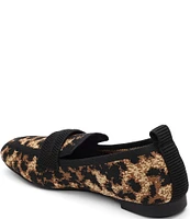 Sanctuary Blast Knit Leopard Print Stretch Knit Loafers