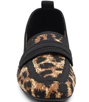 Sanctuary Blast Knit Leopard Print Stretch Knit Loafers