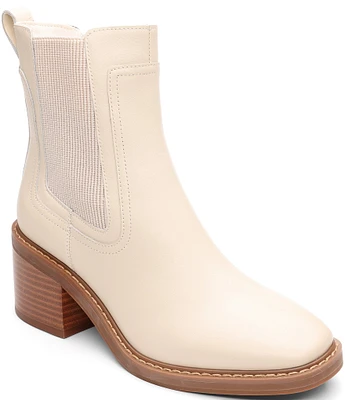 Sanctuary Camila Leather Block Heel Chelsea Booties