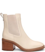 Sanctuary Camila Leather Block Heel Chelsea Booties