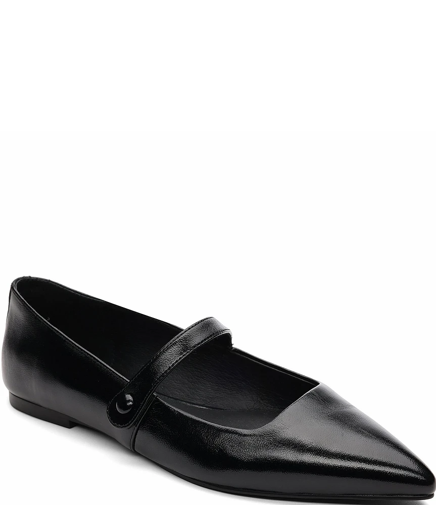 Sanctuary Clamour Leather Pointed Toe Mary Jane Flats