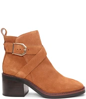 Sanctuary Cora Buckle Strap Suede Booties