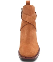 Sanctuary Cora Buckle Strap Suede Booties