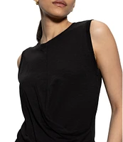 Sanctuary Crew Neck Sleeveless Draped Tank