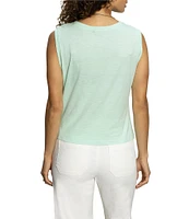 Sanctuary Crew Neck Sleeveless Draped Tank