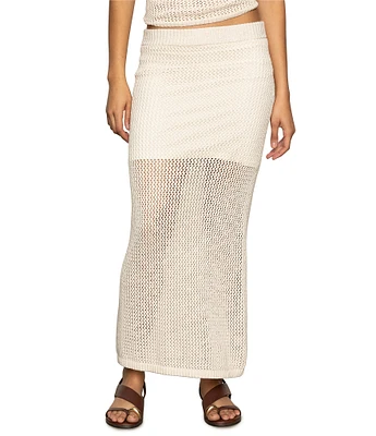 Sanctuary Crochet Sweater Elastic Waist Coordinating Pencil Skirt