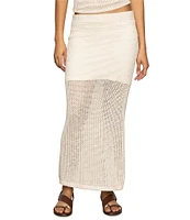 Sanctuary Crochet Sweater Elastic Waist Coordinating Pencil Skirt
