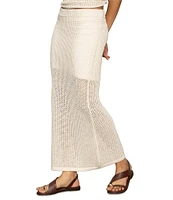 Sanctuary Crochet Sweater Elastic Waist Coordinating Pencil Skirt