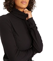 Sanctuary Essentials Turtleneck Long Sleeve Rib Knit Shirt