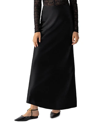 Sanctuary Everyday Satin Pull-On Midi Skirt