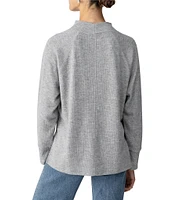 Sanctuary Fireside Heathered Knit Mock Neck Long Sleeve Tunic