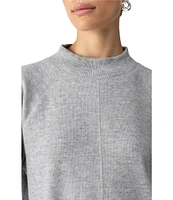 Sanctuary Fireside Heathered Knit Mock Neck Long Sleeve Tunic