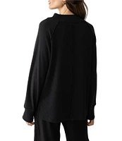 Sanctuary Fireside Heathered Knit Mock Neck Long Sleeve Tunic