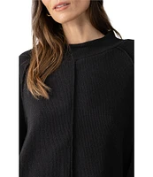 Sanctuary Fireside Heathered Knit Mock Neck Long Sleeve Tunic