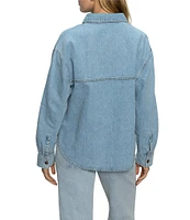 Sanctuary Ivy Denim Organic Cotton Button Down Collar Neck Long Sleeve Shirt