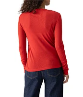 Sanctuary Keep It Simple Crew Neck Long Sleeve Top