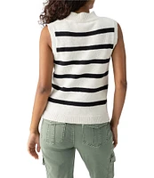 Sanctuary Life Is Easy Stripe Mock Neck Sleeveless Top