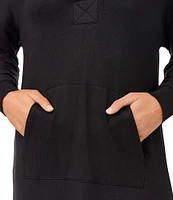 Sanctuary Long Sleeve Hooded Sweater Knit Tunic