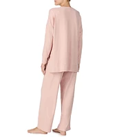 Sanctuary Long Sleeve Round Neck Sweater Jersey Knit Pajama Set