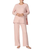 Sanctuary Long Sleeve Round Neck Sweater Jersey Knit Pajama Set