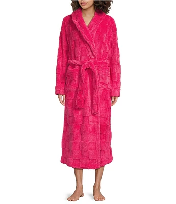 Sanctuary Long Sleeve Shawl Collar Long Cozy Fleece Robe