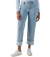 Sanctuary Luna Button Fly Cuffed Cropped Denim Jeans