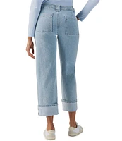 Sanctuary Luna Button Fly Cuffed Cropped Denim Jeans