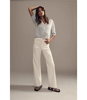 Sanctuary Marine Standard Waist Patch Pocket Wide Leg Pants