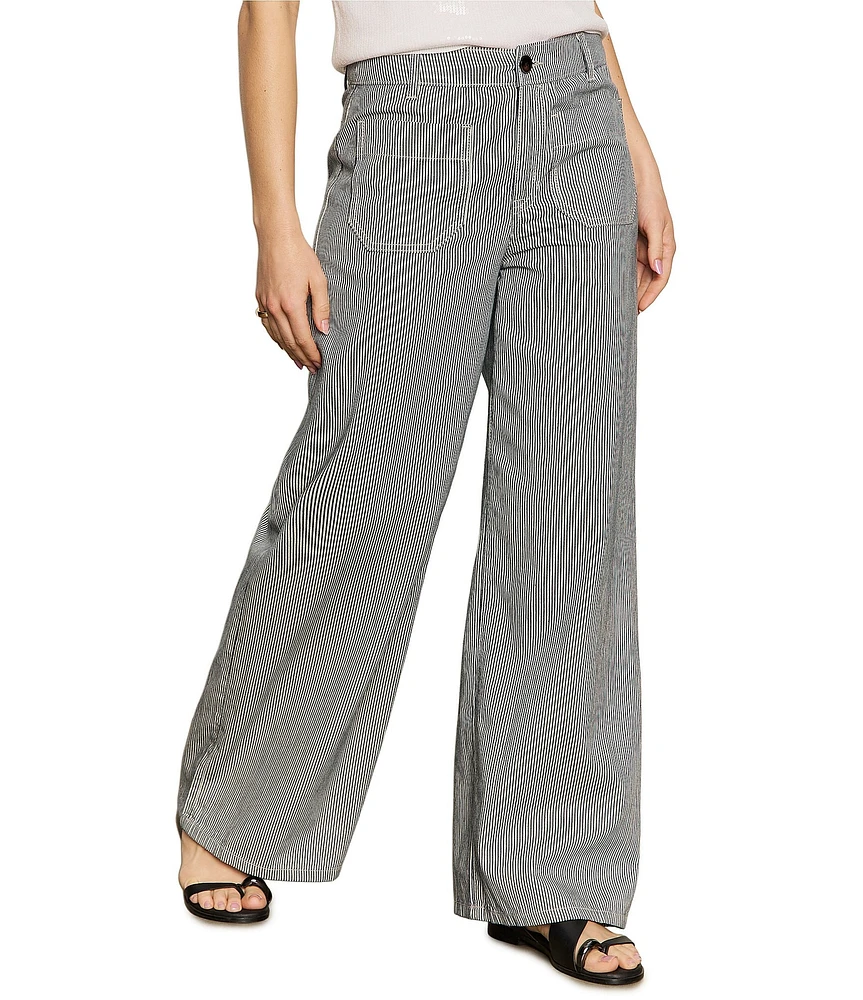 Sanctuary Marine Stripe High Rise Wide Leg Pants