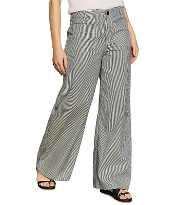 Sanctuary Marine Stripe High Rise Wide Leg Pants