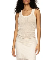 Sanctuary Mesh Stitch Scoop Neck Coordinating Shell Top