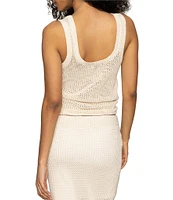 Sanctuary Mesh Stitch Scoop Neck Coordinating Shell Top