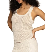 Sanctuary Mesh Stitch Scoop Neck Coordinating Shell Top