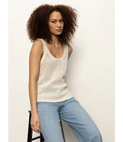 Sanctuary Mesh Stitch Scoop Neck Coordinating Shell Top