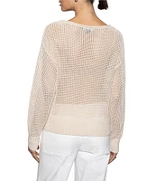 Sanctuary Open Knit Crew Neck Long Sleeve Sweater