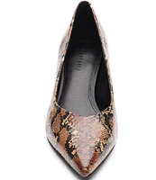 Sanctuary Padma Embossed Gloss Snake Print Leather Pumps