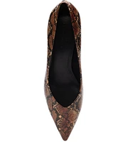 Sanctuary Padma Embossed Gloss Snake Print Leather Pumps